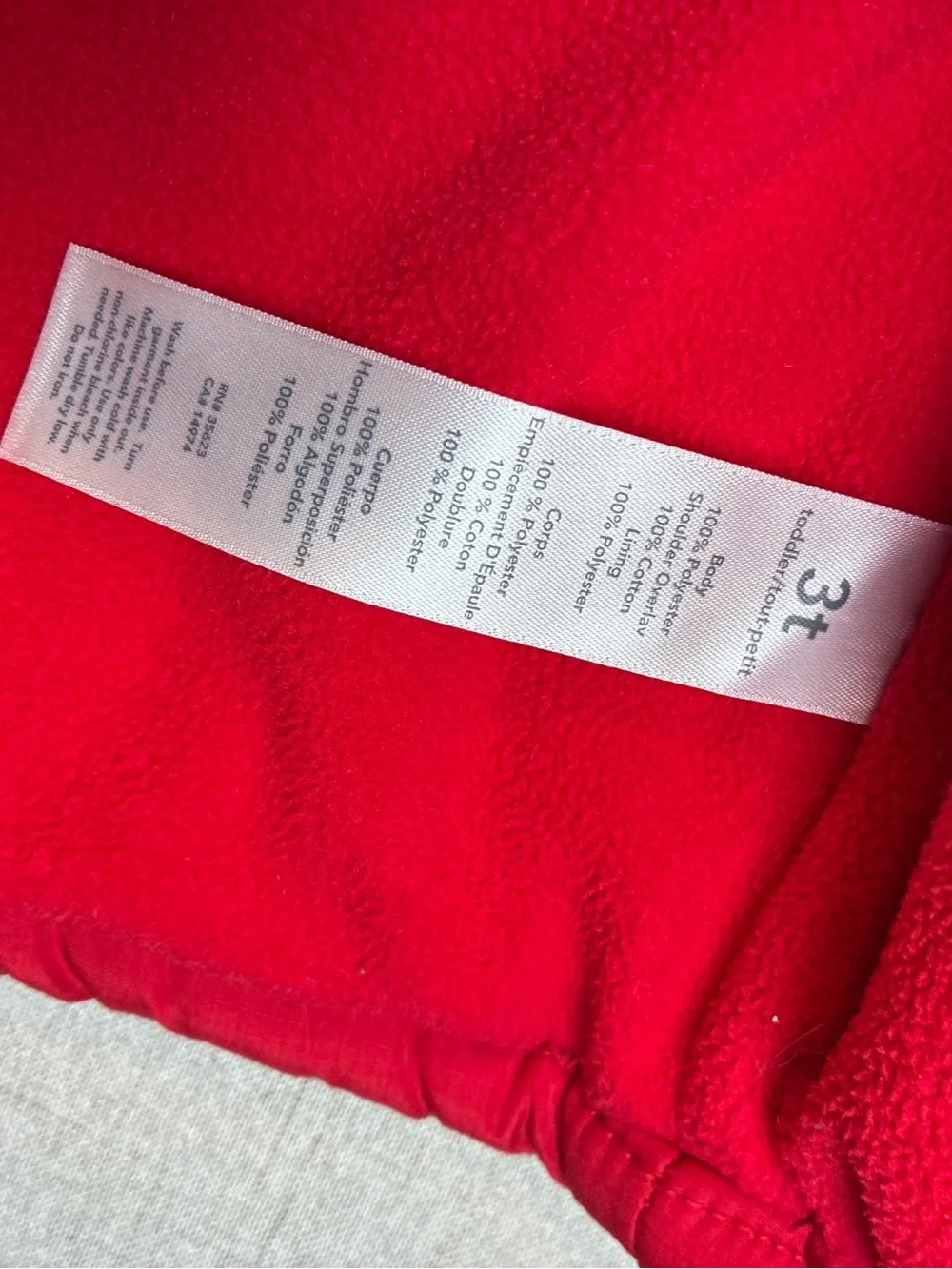 Carters Red Sherpa Collar Quilted Puffer Vest Kids 3T Snaps Fleece Lined Cozy